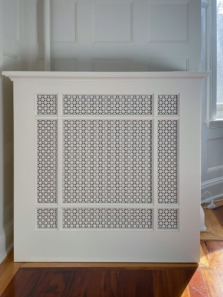 Custom-designed radiator cover